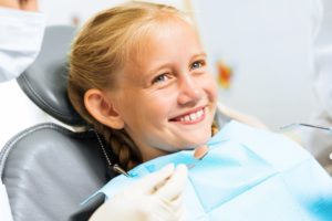 girl in dental chair