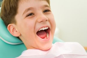 boy at dentist