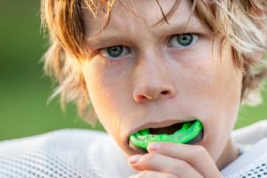 Young boy using a sportsguard